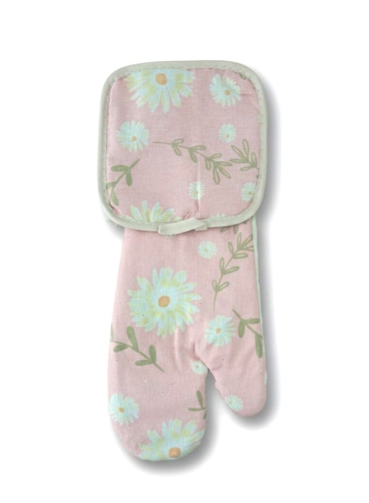 جوانتي وماسك فرن حراري كتان  قطعتين - Image 1